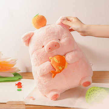 Cute Orange Pig Stuffed Animal Plush Toy, LuLu Plushies